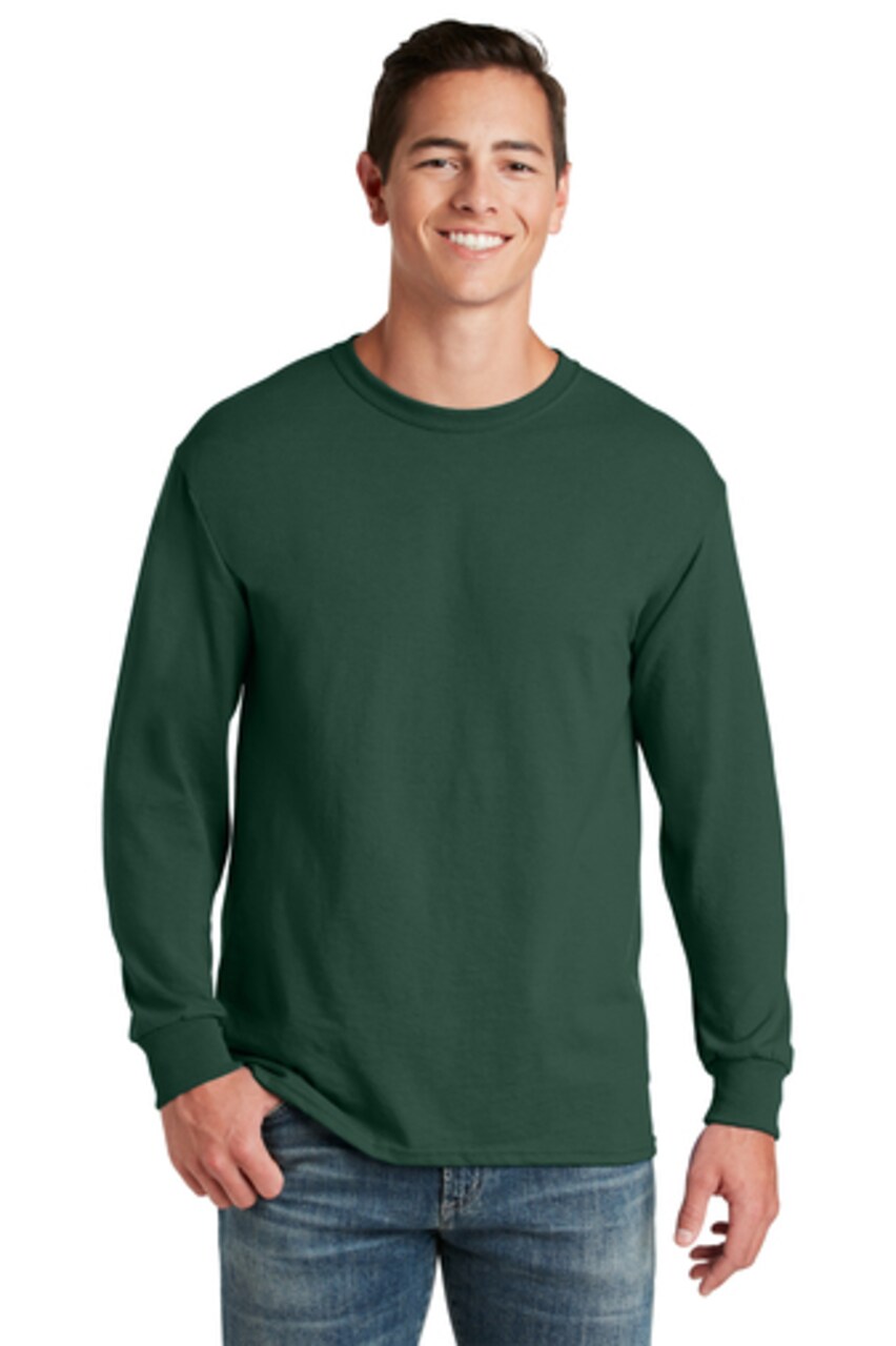 JERZEES® Dri-Power Long Sleeve Crewneck T-Shirt for Sports, Work & Layering Wear